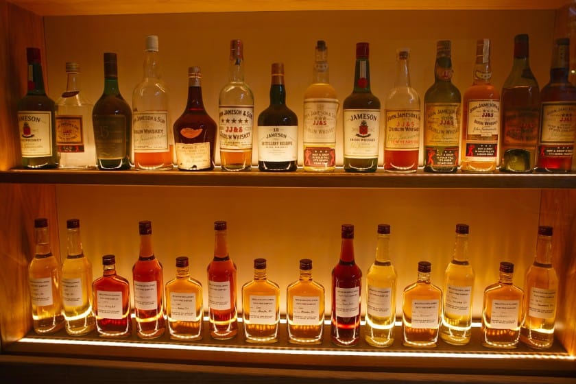 collection of Jameson whiskey