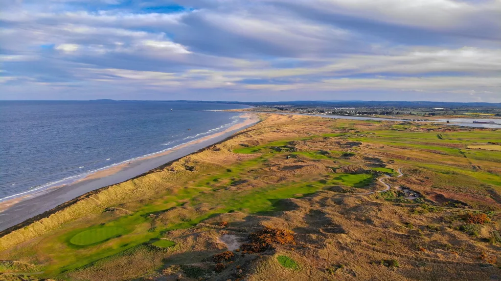 golf-course in ireland with the ocean in view