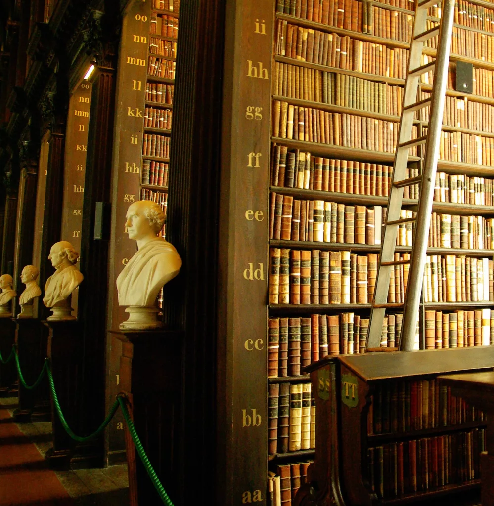 the long library where the book of kells is kept