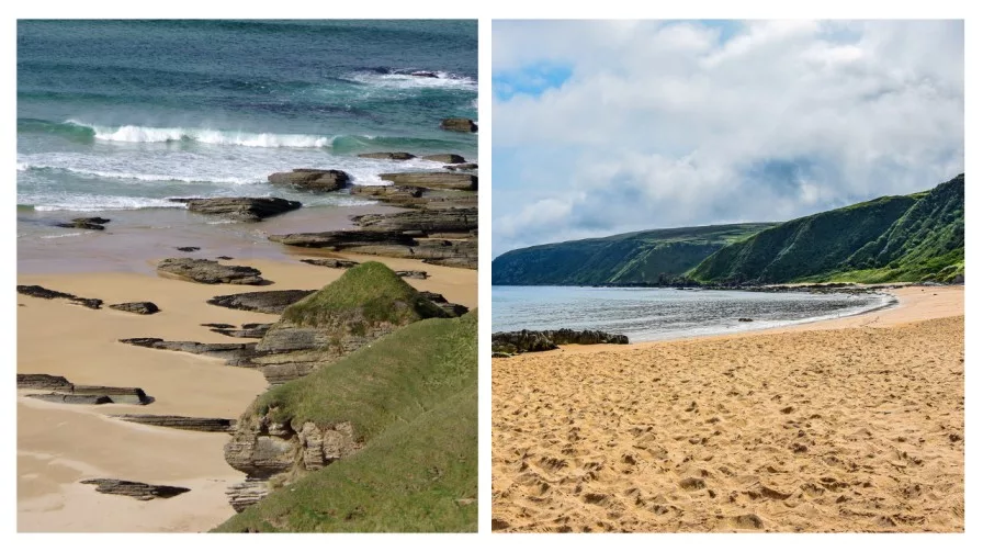 images of two beaches in dublin ireland