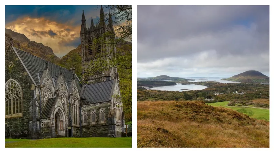 a church in Connemara and the amazing landscape of connemara