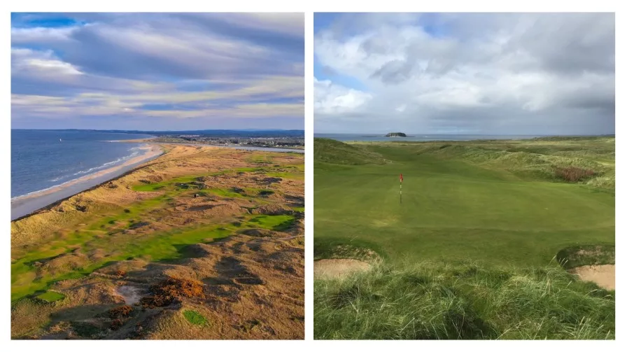 two scenic golf courses in Ireland
